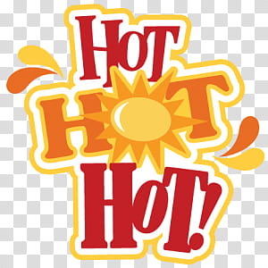 Summer , red and orange hot hot hot text overlay transparent background PNG clipart