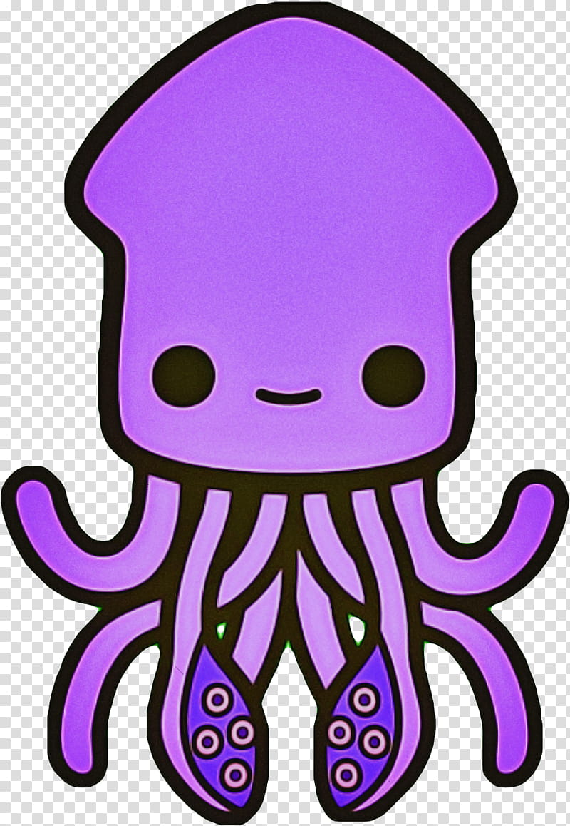Octopus, Sticker, Squid, Hotel, Kawaii, Cuteness, Purple, Decal transparent background PNG clipart