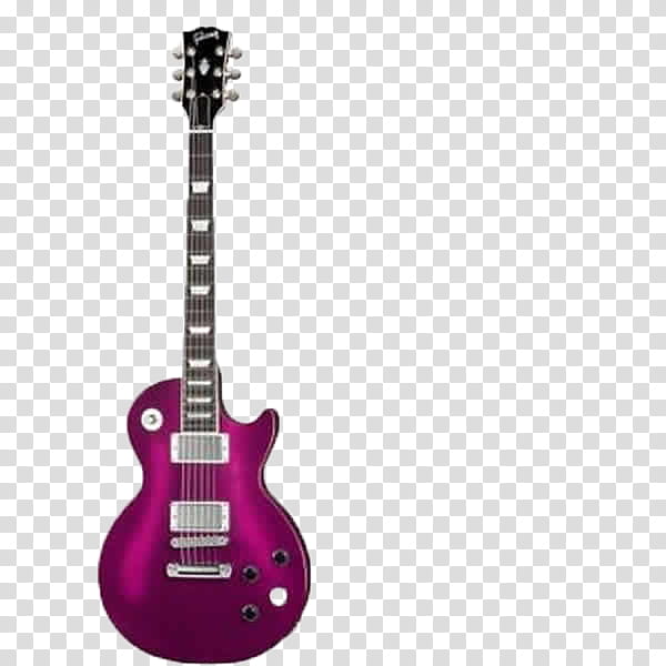 pink and black Gibson electric guitar transparent background PNG clipart