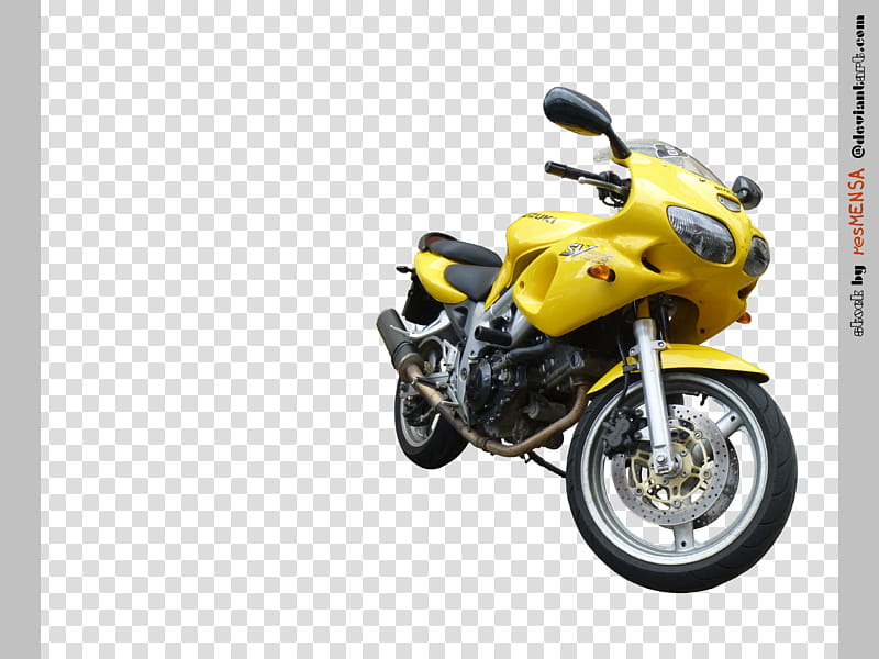 Suzuki SVS yellow front right transparent background PNG clipart