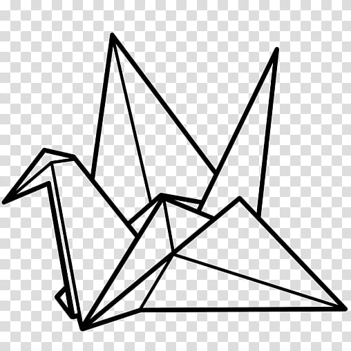 Bird Line Drawing, Crane, Orizuru, Origami Paper, Thousand Origami Cranes, Paper Craft, Origami Bird, Line Art transparent background PNG clipart