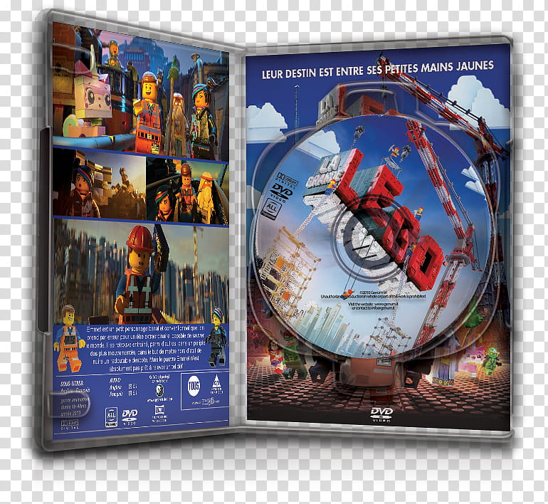 DvD Case Icon Special , La Grande Aventure Lego DvD Case Open transparent background PNG clipart