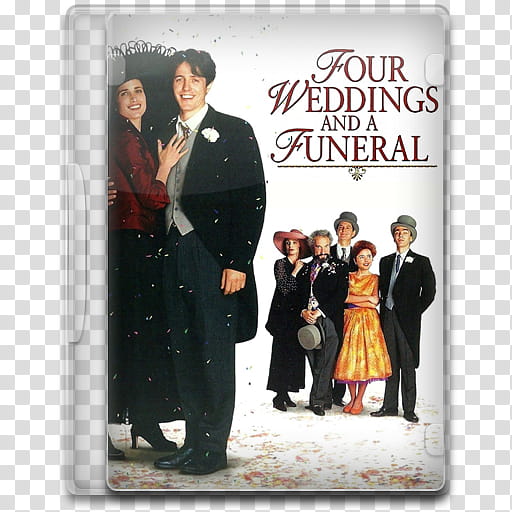 Movie Icon Mega , Four Weddings and a Funeral, Four Weddings and a Funeral DVD case transparent background PNG clipart
