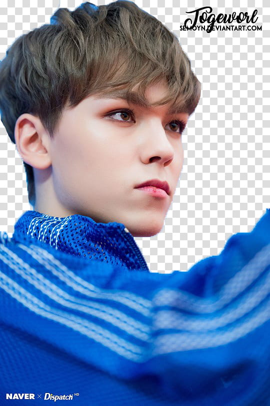 SEVENTEEN CLAP ERA, man wearing blue track jacket transparent background PNG clipart