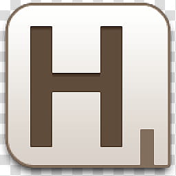 Albook extended sepia , beige letter H icon illustration transparent background PNG clipart
