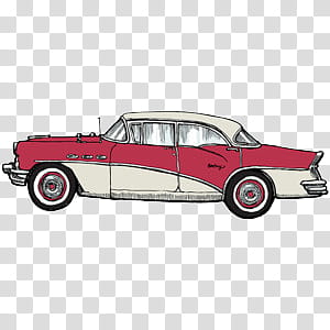 drawings, red and white sedan illustration transparent background PNG clipart