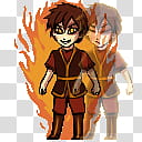 Zuko shimeji, boy in brown suti transparent background PNG clipart