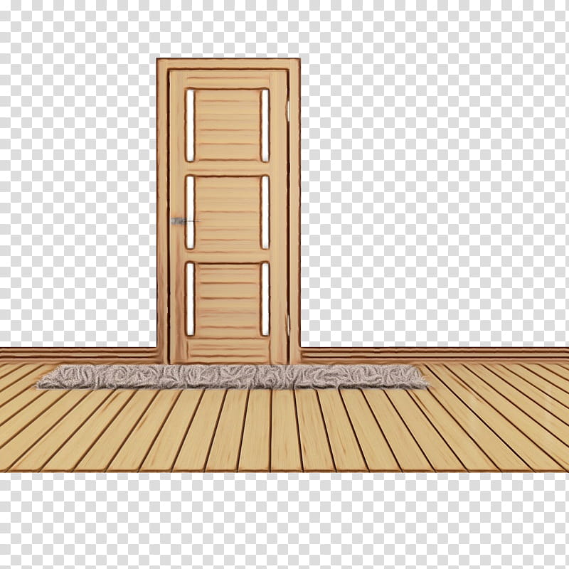 wood hardwood floor wall door, Watercolor, Paint, Wet Ink, Wood Stain, Architecture, Furniture, Plywood transparent background PNG clipart