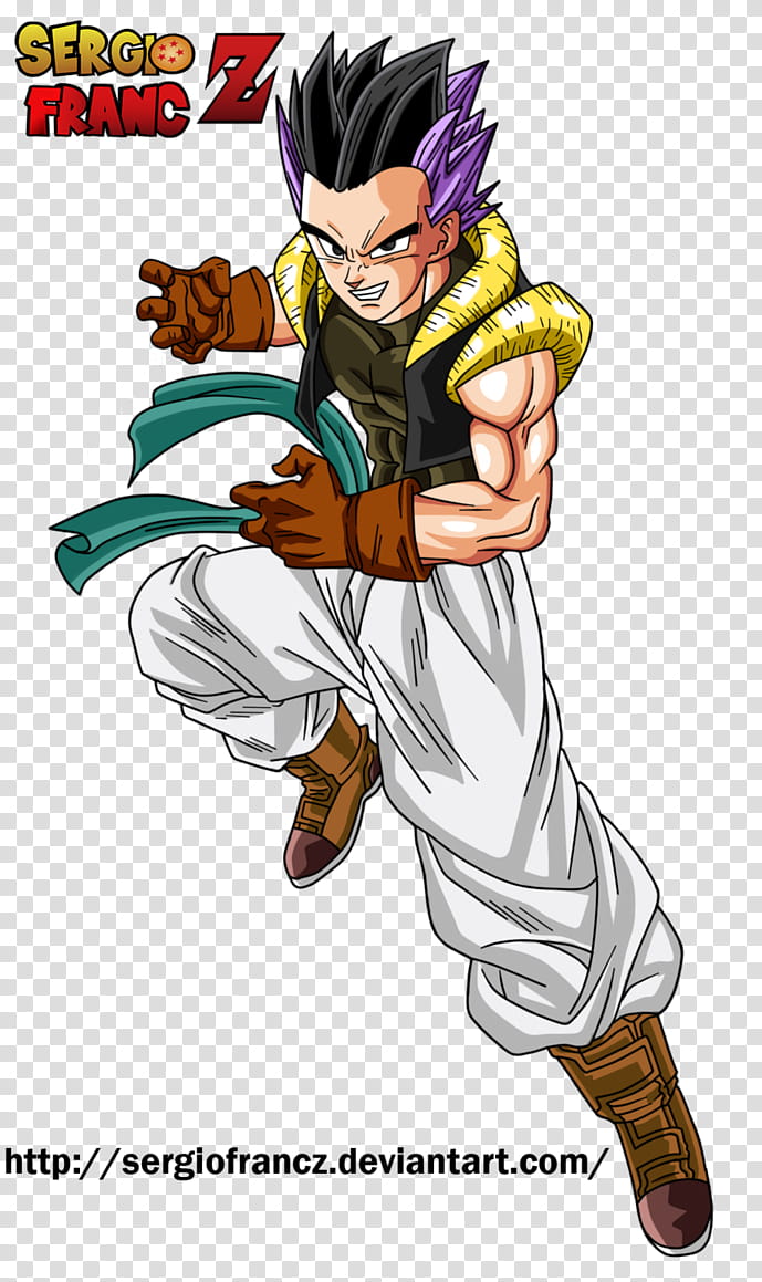 Gotenks gt colored, Dragon Ball character transparent background PNG clipart