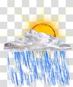 The REALLY BIG Weather Icon Collection, Partly Cloudy with Freezing Rain transparent background PNG clipart