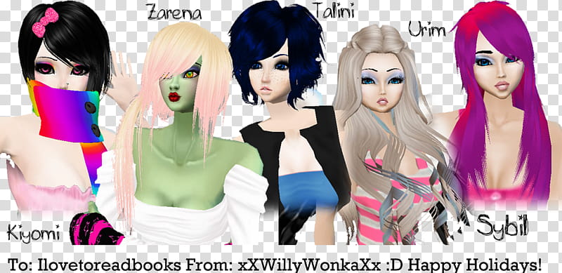 Kiyomi, Zarena, Talini, Urim and Sybil transparent background PNG clipart