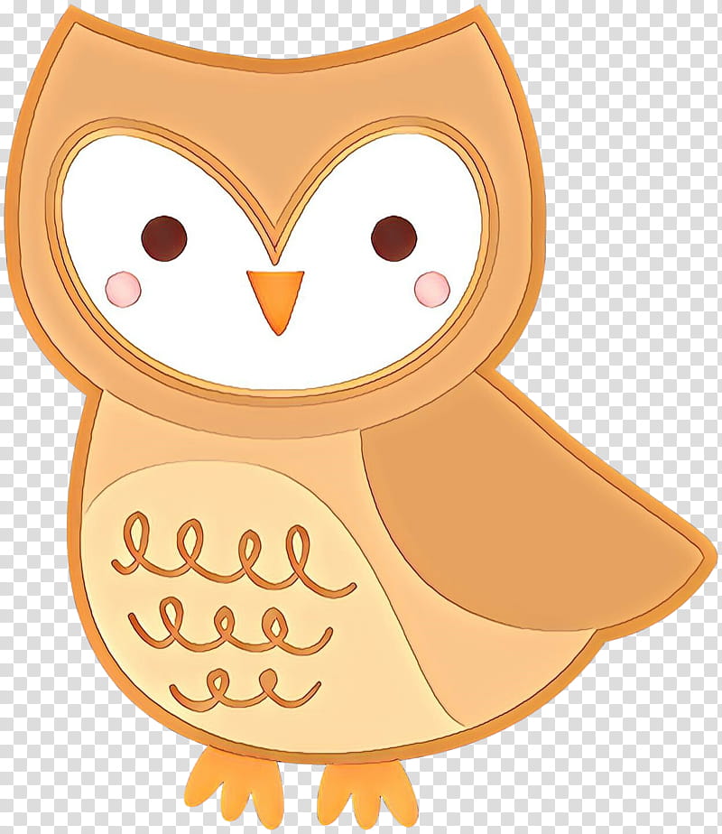 Orange, Owl, Cartoon, Bird, Bird Of Prey, Barn Owl transparent background PNG clipart