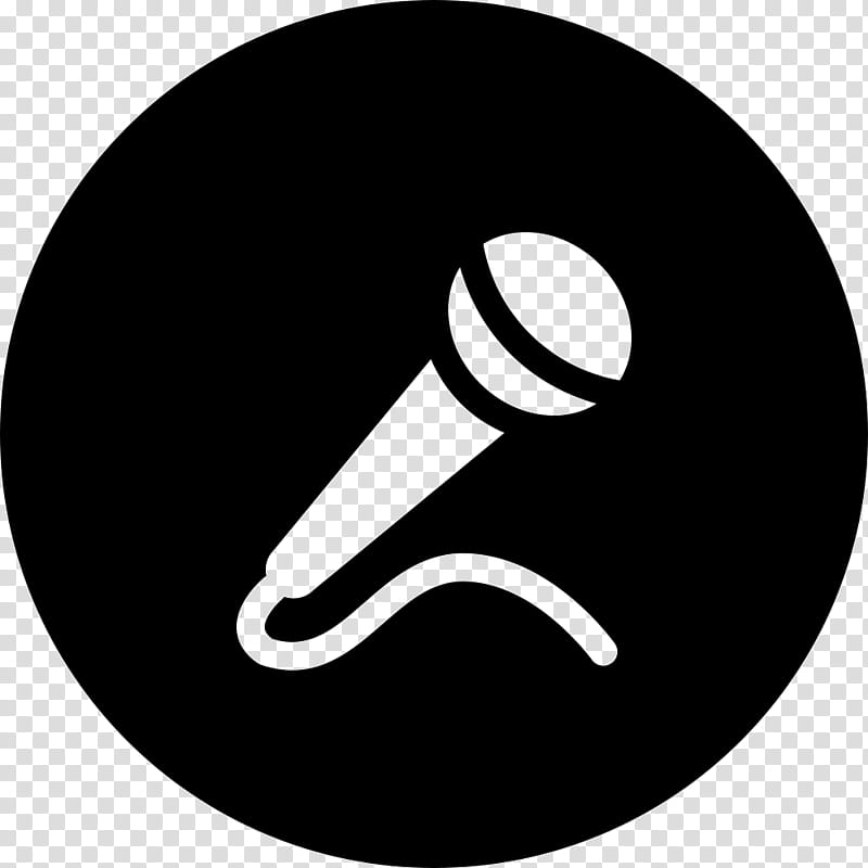 Microphone Icon, Icon Design, Symbol, Hyperlink, User Interface, Flat Design, Chain, Black And White transparent background PNG clipart