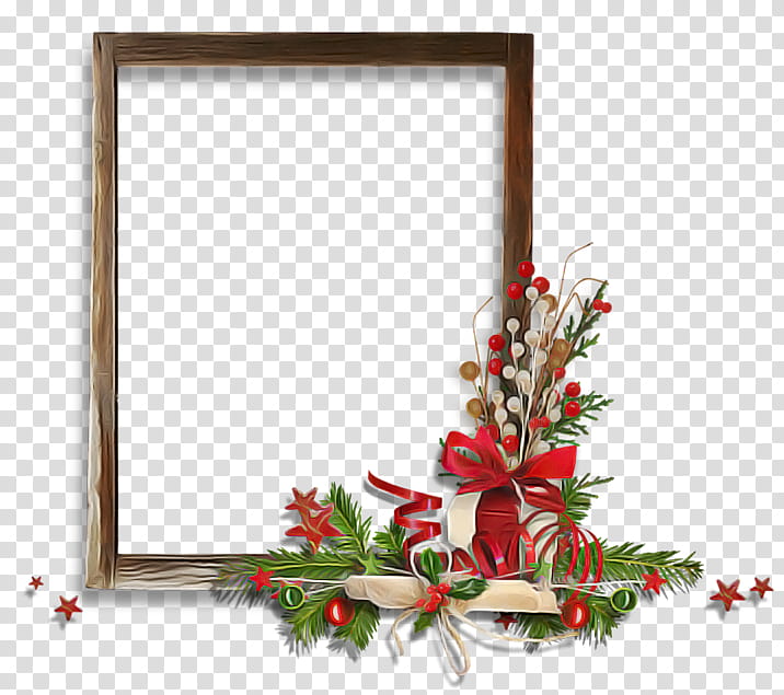frame, Holly, Frame, Christmas Decoration, Plant, Interior Design, Twig, Flower transparent background PNG clipart