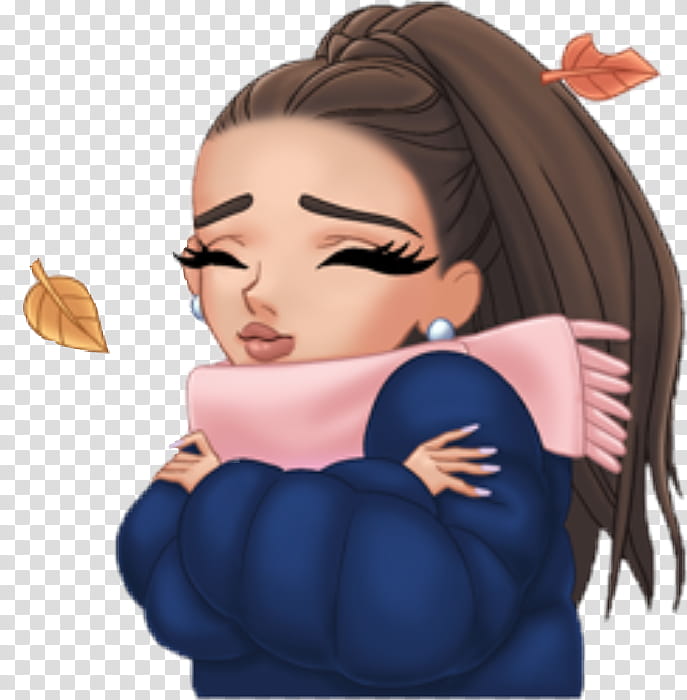 Ariana Grande chilling cartoon illustration transparent background PNG clipart