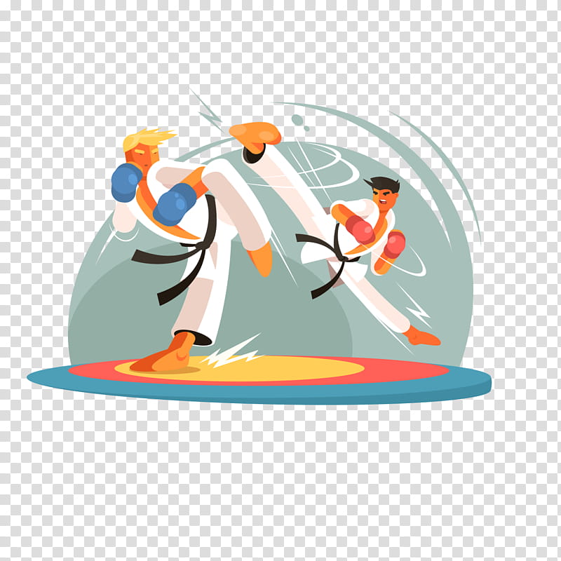 Taekwondo, Karate, Sparring, Martial Arts, Kickboxing, Kyokushin, Breaking, Cartoon transparent background PNG clipart