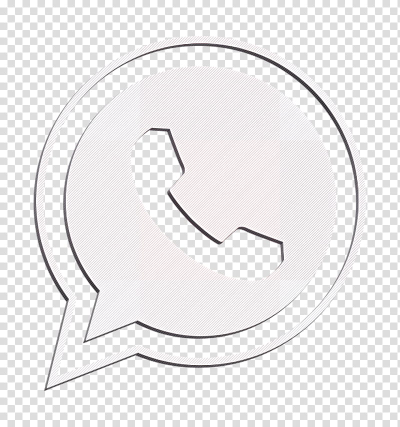 Whatsapp icon, Symbol, Logo, Line, Blackandwhite, Circle, Smile ...