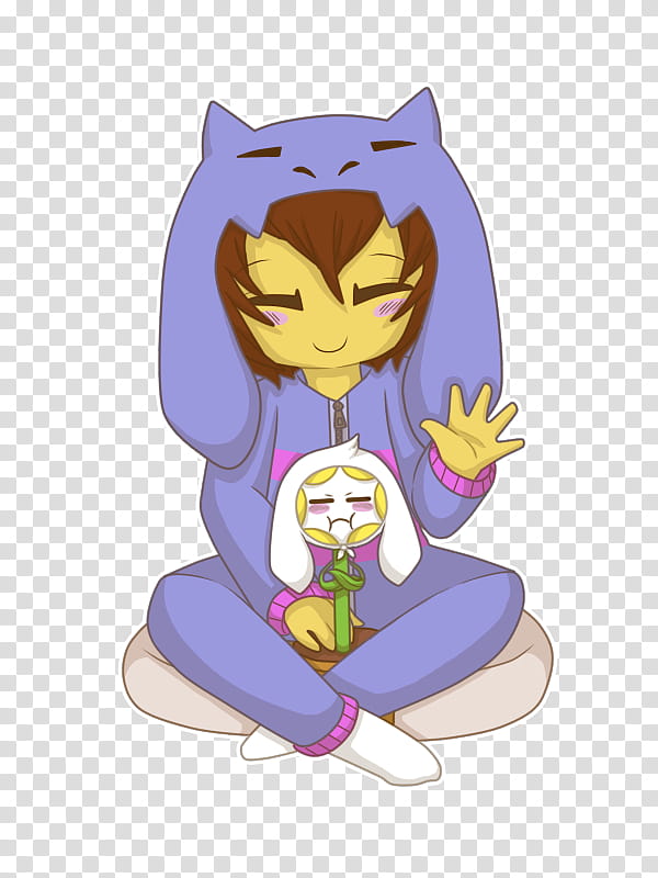 Frisk and the goat sleep suit transparent background PNG clipart