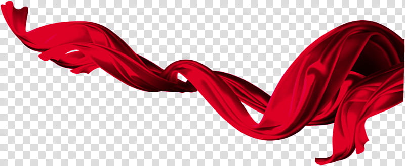 Red ribbon illustration, Red Silk Ribbon, Red satin transparent background  PNG clipart