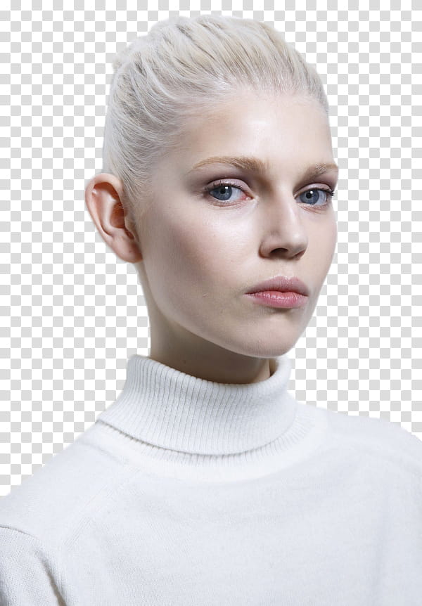 Ola Rudnicka, woman wearing white turtleneck top transparent background PNG clipart