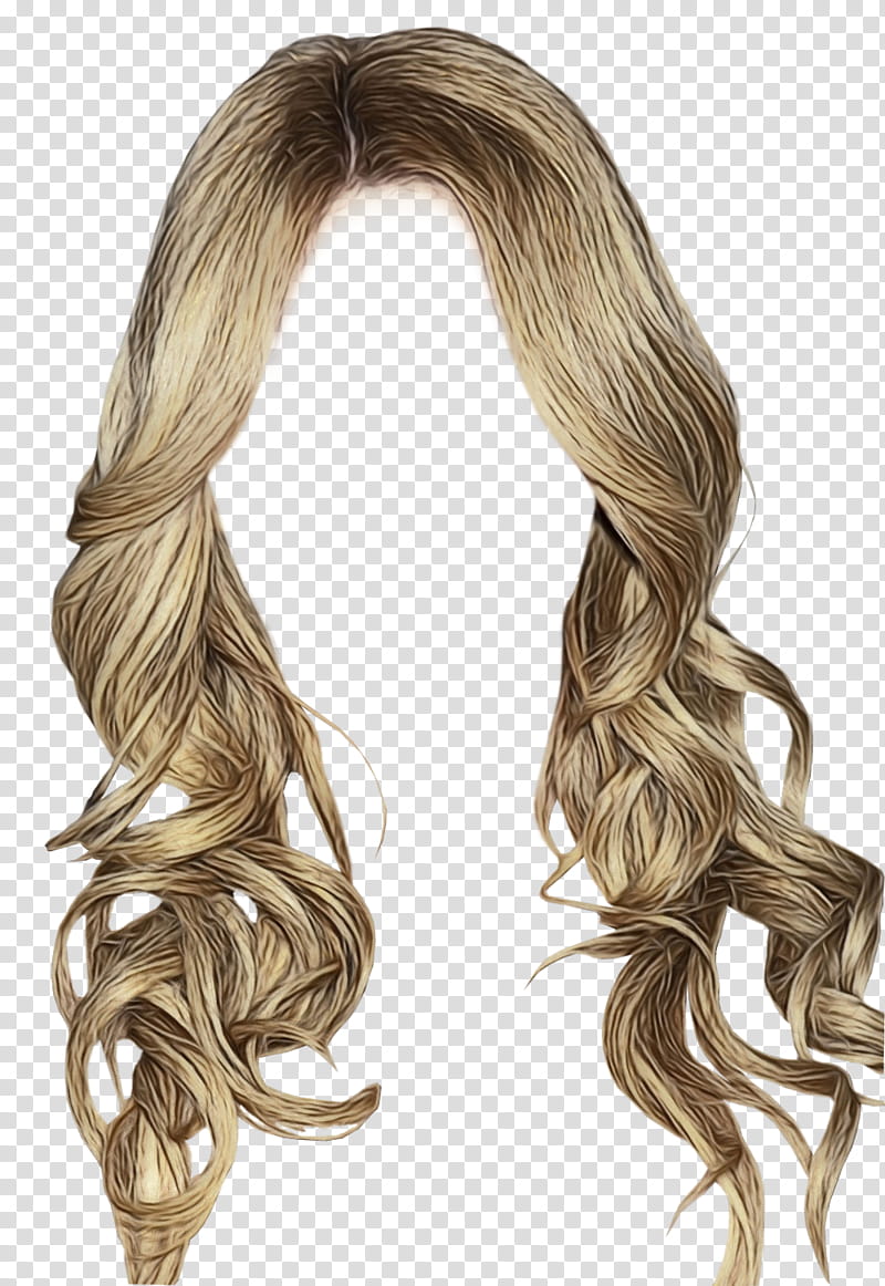 Hair, Long Hair, Hair Coloring, Wig, Brown Hair, Blond, Layered Hair, Ringlet transparent background PNG clipart