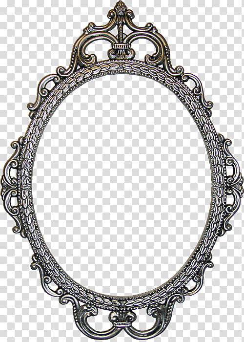 Antique Oval Frames s, round black and gray decorative frame transparent background PNG clipart