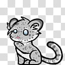 Shimeji Snow Leopard transparent background PNG clipart