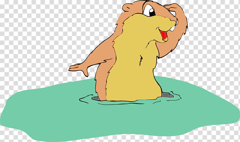 cartoon groundhog animal figure marmot tail, Groundhog Day, Happy Groundhog Day, Spring
, Watercolor, Paint, Wet Ink, Cartoon transparent background PNG clipart