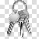 Leopard for Windows XP, three silver keys transparent background PNG clipart