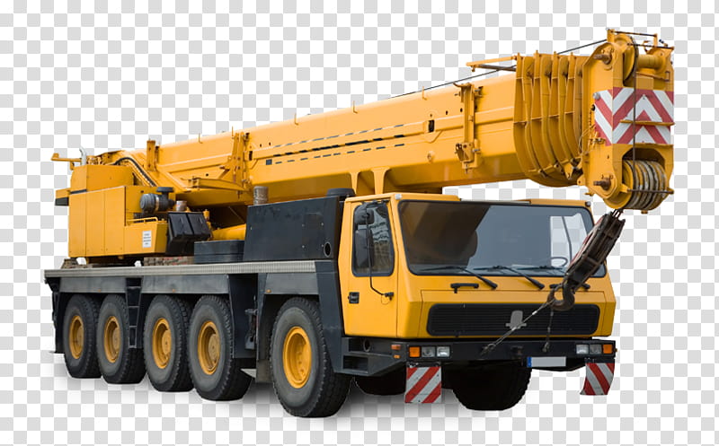 Crane Vehicle, Mobile Crane, Heavy Machinery, Truck, Construction, Excavator, Forklift, Construction Equipment transparent background PNG clipart