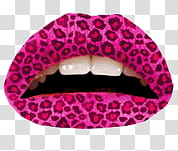 Super  , pink, red, and black leopard print lips transparent background PNG clipart