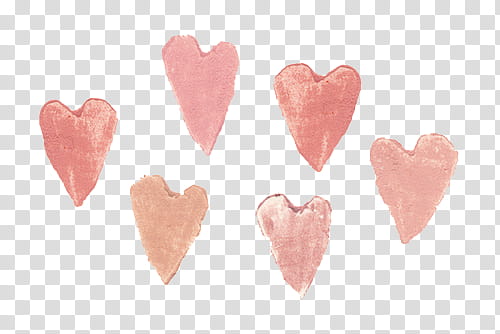 Dibujos , six pink hearts illustration transparent background PNG clipart
