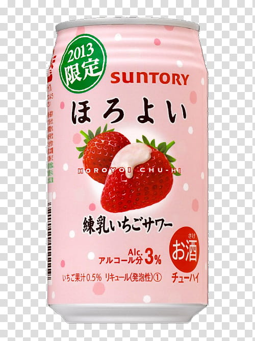 , pink Suntory can transparent background PNG clipart