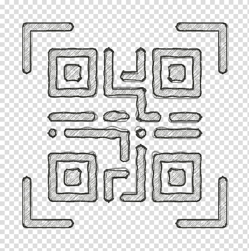 Online shopping icon Ui icon Qr code icon, Text, Line Art, Square, Rectangle, Maze, Diagram transparent background PNG clipart