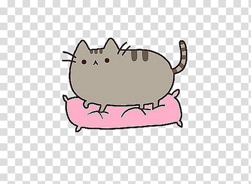 Pusheen the Cat, Pusheen on pink pillow illustration transparent background PNG clipart