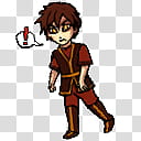 Zuko shimeji, boy walking anime character transparent background PNG clipart
