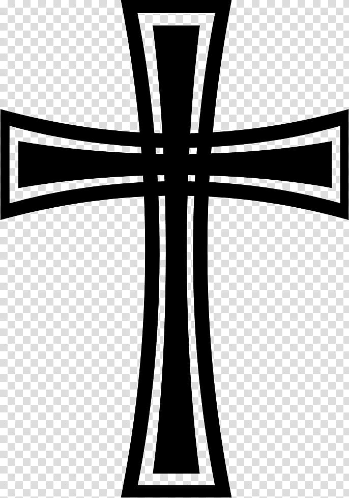 Gothic cross , white and black cross illustration transparent background PNG clipart
