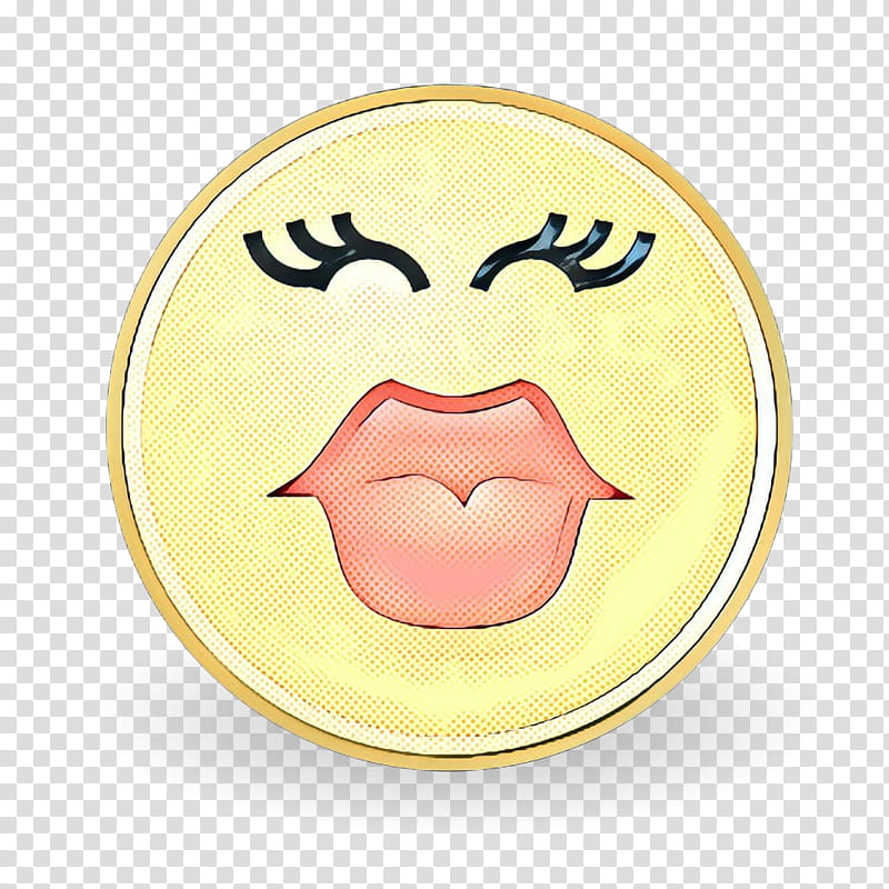 Smiley Face, Pop Art, Retro, Vintage, Tango Desktop Project, Emoticon, Emoji, Kiss transparent background PNG clipart