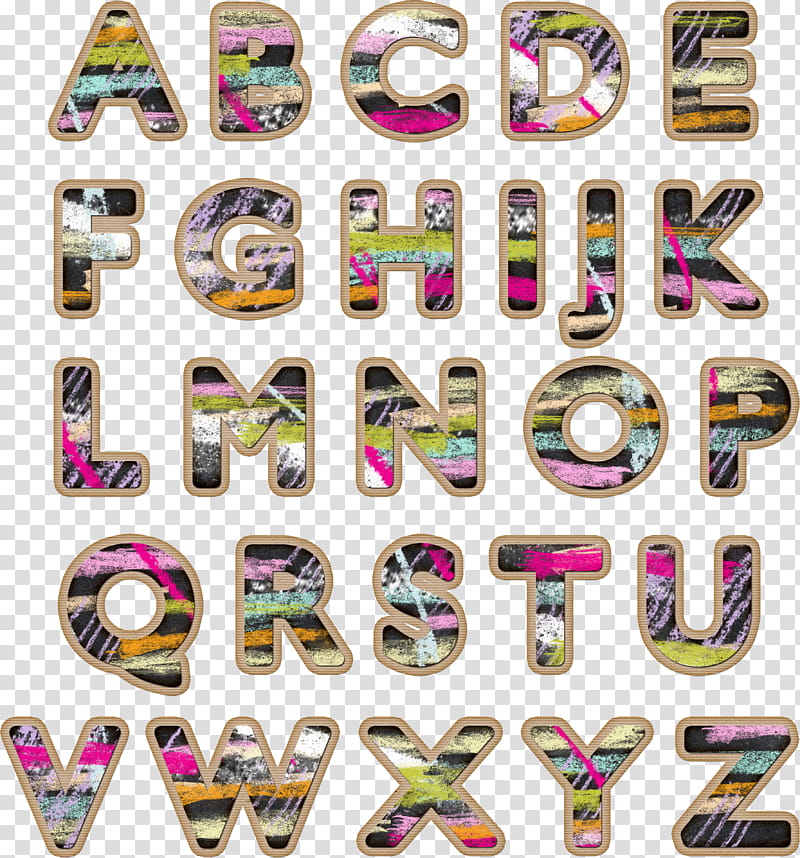 Alpha Chalkboard, assorted-color alphabet illustration transparent background PNG clipart