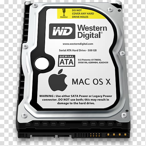 Hard Drive Replacement  , gray WD Mac OS X internal HDD transparent background PNG clipart