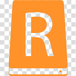 MetroID Icons, letter r orange folder logo transparent background PNG clipart
