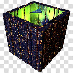 Cubepolis Recycle Bin Icon WIN, PtMidJetY_x, green and blue D cube illustration transparent background PNG clipart