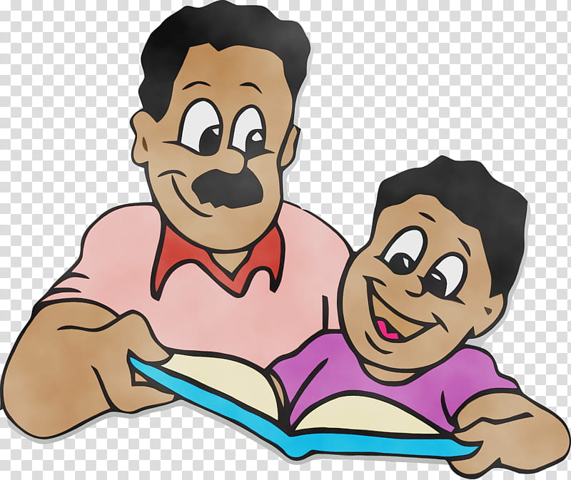 cartoon child reading sharing fun, Kwanzaa, Happy Kwanzaa, Watercolor, Paint, Wet Ink, Cartoon, Animation transparent background PNG clipart