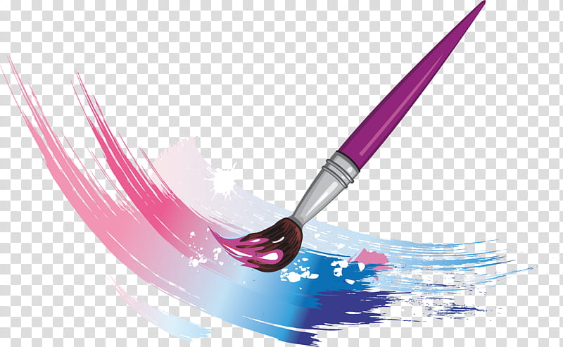 Free Pink Paintbrush Illustration Transparent Background Png