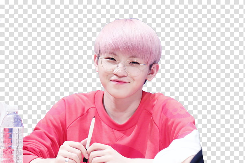 WOOZI RENDER , man smiling while holding pen transparent background PNG clipart