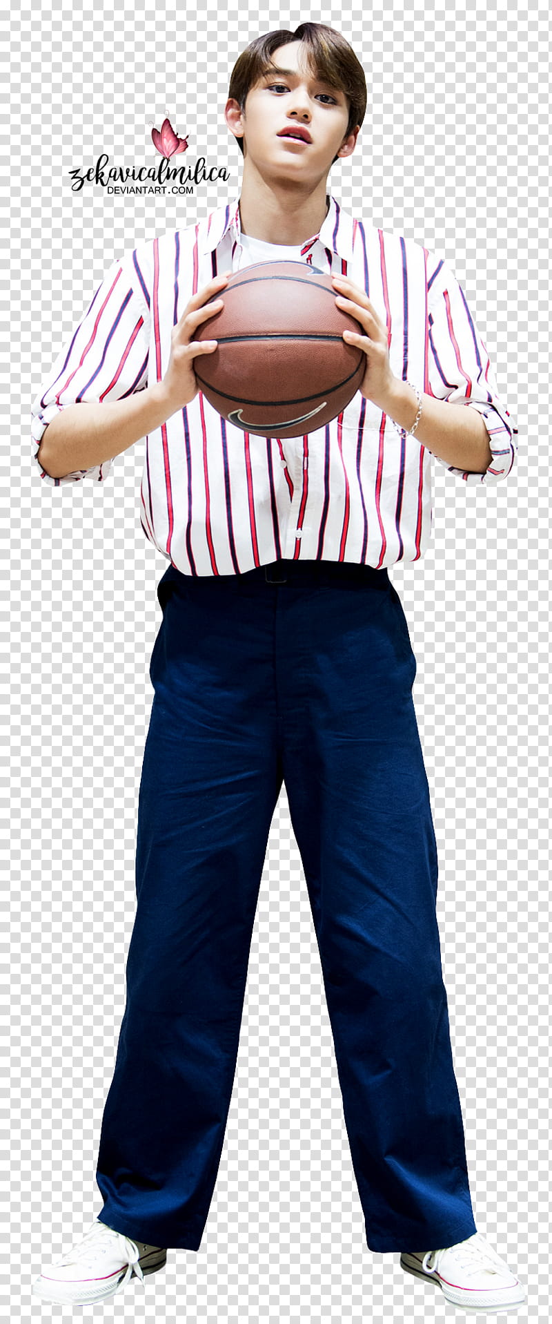 NCT Lucas , man holding basketball transparent background PNG clipart