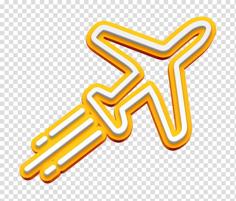 Aeroplane icon Plane icon Airport icon, Yellow, Line, Logo transparent background PNG clipart