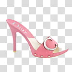 fashion shoes icons , , unpaired pink Dior stiletto sandal transparent background PNG clipart