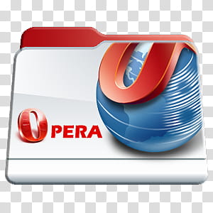 Program Files Folders Icon Pac, Opera Folder, white and blue Opera folder icon transparent background PNG clipart