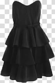 black ruffled dress transparent background PNG clipart